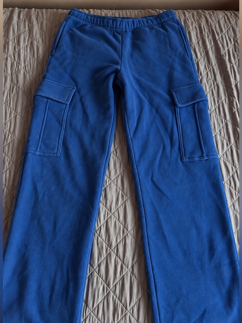Blue Cargo Sweatpants